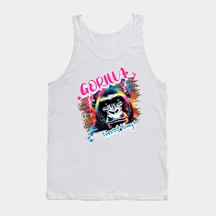 Graffiti-inspired portraiture Gorilla Tank Top